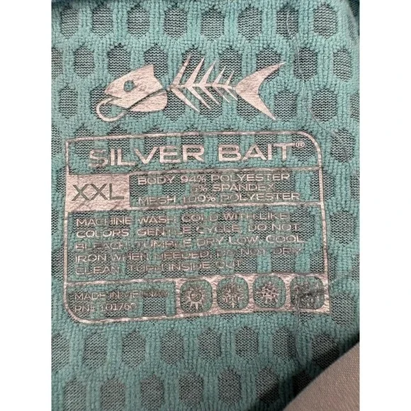 Silver Bait Performance Fishing Hoodie Mens XXL Sun Shirt Face Mask - Picture 8 of 12